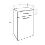 Mobile da bagno mdl511 laccato bianco - immagine 4