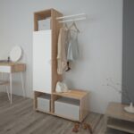 Mobile da ingresso Krell rovere bianco 82x36x165h