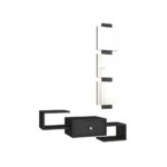 Mobile ingresso da parete Dorado nero lucido con specchio - immagine 4