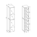 Mobile ingresso Mito40A tutto piani con specchi - immagine 5