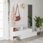 Mobile ingresso Ramda bianco con specchio - immagine 2