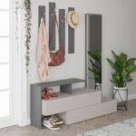 Mobile ingresso Ramda tortora antracite con specchio - immagine 2