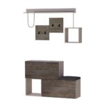 Mobile ingresso scarpiera Holdon colore tortora dark coffee - immagine 5