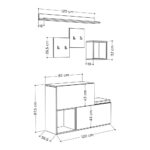 Mobile ingresso scarpiera Holdon colore tortora dark coffee - immagine 6