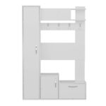 Mobile ingresso Seina bianco con scarpiere e appendiabiti - immagine 5