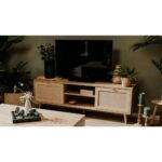 Mobile porta TV Bali 56A 2 ante effetto vimini - immagine 2