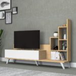 Mobile porta Tv con libreria Bingo rovere 160 cm.