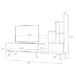 Mobile porta Tv con libreria Bingo rovere 160 cm. - immagine 3