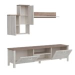 Mobile porta TV Sento bianco vintage rovere - immagine 4