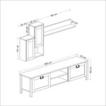 Mobile porta TV Sento bianco vintage rovere - immagine 7