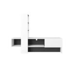 Mobile porta TV Troia bianco antracite con anta a ribalta - immagine 5