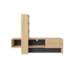 Mobile porta TV Troia rovere antracite con anta a ribalta - immagine 5