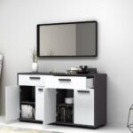 Multiuso Truva 4 ante e 2 cassetti 140 cm grigio bianco - immagine 2