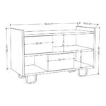 Panca scarpiera Troy retro grey con cuscino - immagine 4