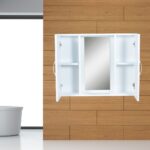 Pensile bagno 18010 con specchio e due ante 73x14x60H - immagine 2