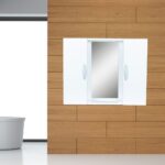 Pensile bagno 18010 con specchio e due ante 73x14x60H