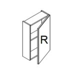 Pensile bagno bianco Solo2 con specchio anta reversibile - immagine 3
