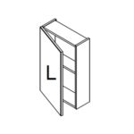 Pensile bagno bianco Solo2 con specchio anta reversibile - immagine 4