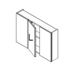 Pensile bagno bianco Solo3 con 3 ante specchio - immagine 4