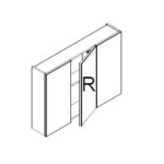 Pensile bagno bianco Solo3 con 3 ante specchio - immagine 5