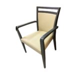 Poltrona Alpha in legno ecopelle beige - immagine 2