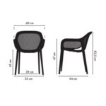 Poltrona design Atra grigio bianco - immagine 3