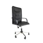 Poltrona direzionale ufficio Makam nera e base cromata