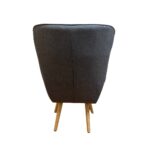 Poltrona Kuril schienale avvolgente tessuto grigio - immagine 3