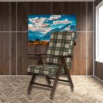 Poltrona regolabile Roma tessuto a scacchi verde - immagine 3