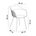 Poltrona Shell-P grigio cemento - immagine 3