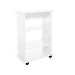 Porta tv bianco con ruote 52,5x34,5x79