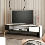 Porta tv Concordtv bianco e nero - immagine 2