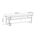 Porta Tv Cornea due ante bianco - immagine 4