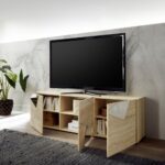 Porta TV Hawaii rovere samoa 3 ante con specchi e serigrafie - immagine 2