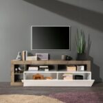 Porta TV Mogol bianco lucido pero 184x42x58H - immagine 2