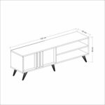 Porta Tv Rilla 150 noce antracite - immagine 4