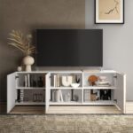 Porta TV Sabry 3 ante bianco lucido rovere Kadiz - immagine 3