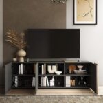 Porta TV Sabry 3 ante titanio rovere Kadiz - immagine 3