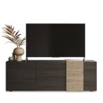 Porta TV Sabry 3 ante titanio rovere Kadiz - immagine 5