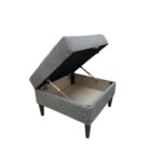 Pouf apribile Apartment in tessuto grigio - immagine 3