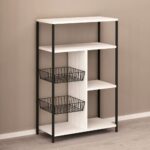 Scaffale da cucina Nilufer nero e bianco - immagine 3