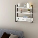 Scaffale da parete Severo mensole e cassetto - immagine 5