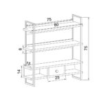 Scaffale da parete Severo mensole e cassetto - immagine 6