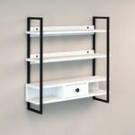 Scaffale da parete Severo mensole e cassetto - immagine 8