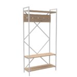 Scaffale ingresso appendiabiti Kety metallo bianco