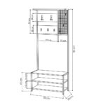 Scaffale ingresso Nomad metallo antracite - immagine 4