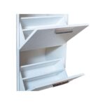 Scarpiera 4 ante doppio vano porta scarpe colore cemento - immagine 3