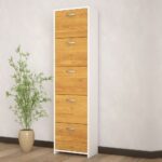 Scarpiera 851980 5 ante a ribalta doppia profondità quercia - immagine 2