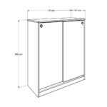 Scarpiera ADR322OAK2023 rovere ante scorrevoli e 4 ripiani - immagine 8