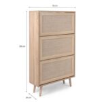 Scarpiera Bali 49A 3 ante a ribalta effetto vimini - immagine 6